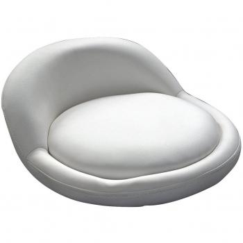 La Silla Española 16021 Asiento Redondo para Taburete, Piel Sintética, Blanco, 65x37x36 cm