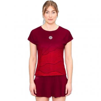 Bidi Badu Camiseta De Manga Corta Mujeres Rojo Oscuro - M