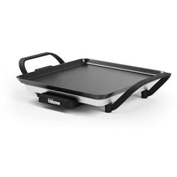 Plancha Eléctrica Tristar Slim S BP-2666 - 800 W, Termostato Ajustable, Superficie de Cocción 28x28 cm, Revestimiento Antiadherente, Bandeja de Grasa Extra