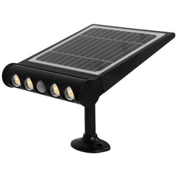 Aplique solar LED Tombua con sensor movimiento y crepuscular 8W 6000K Negro