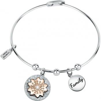 Pulsera La Petite Story Family de acero blanca