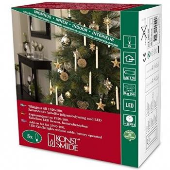 Set de Velas LED Navideñas Sin Cable para Árbol, 16 cm - Konstsmide