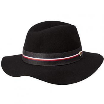 Tommy Hilfiger AW0AW07185 TH Fedora Sombrero Mujer Black Uni