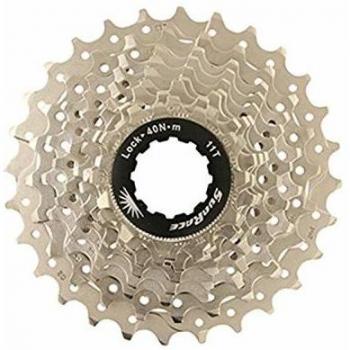 SUN RACE CSRS1 10-Speed Cassette 11-28T. Metallic-Steel Spider, Adultos Unisex, Negro, ESTANDAR