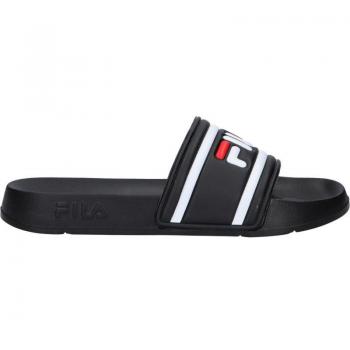 Chanclas Fila Morro Bay Zeppa mujer con plataforma color negro y blanco, chanclas Fila para playa y piscina