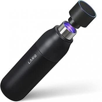 Botella LARQ PureVis de acero inoxidable auto-limpiante 740 ml - Negro Obsidiana, retención de temperatura, BPA libre y a prueba de fugas
