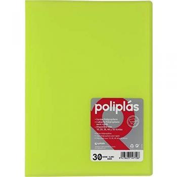 Grafoplás 01331221－Carpeta de fundas, A4, 30 fundas, color verde