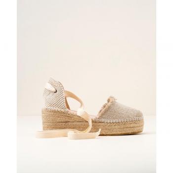 Alpargatas de cuña de mujer Macarena - Beige