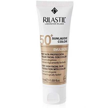Rilastil Sunlaude - Emulsión Facial con Color y Protección Solar SPF 50+, 50 ml