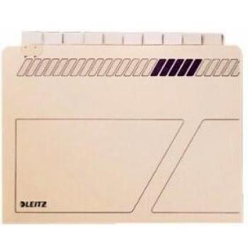 Carpeta de configuración LEITZ con pestaña, A4, color gamuza, paquete de 50 unidades