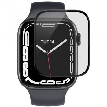 Protector de Pantalla Híbrido Flexible Titan Shield para Apple Watch Series 6, 7 y 8 - Cristal Transparente con Marco Negro