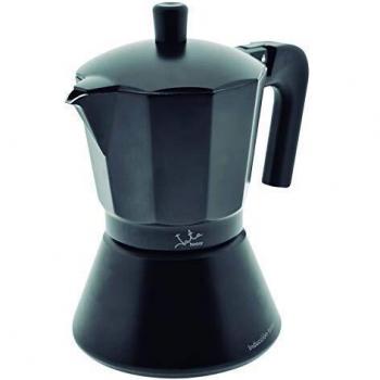 Jata Hogar CFI12 Cafetera Italiana Full Induction, Aluminio, Negro, 18.40x14.5x24.5 cm