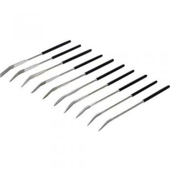 Juego de limas de diamante curvas 140 x 3 mm - 10 piezas BGS