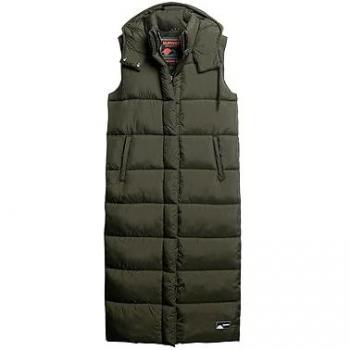 Chaleco Largo de Plumas Ripstop con Capucha para Mujer - Verde Sostenible
