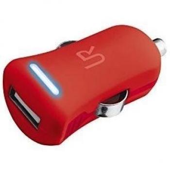 Trust Urban - Cargador USB universal de coche para smartphone, rojo