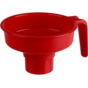 Fackelmann Embudo Desmontable de Boca Ancha especial para hacer Conservas, Kéfir y Chucrut, Polipropileno, Diámetro variable Ø4.6-5.2x3.5cm, Color Rojo, 1 ud