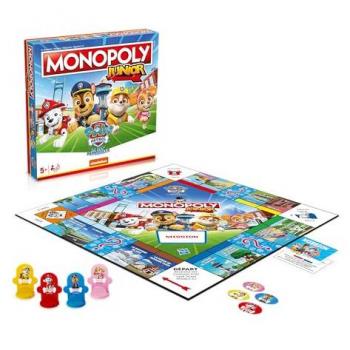 Monopoly Junior La Patrulla Canina - Juego de Mesa para Niños a Partir de 5 Años con Personajes de Paw Patrol