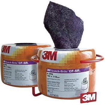 3M Scotch-Brite Rollo pre-cortado Clean & Finish CF-SR Morado, 115mm x 150mm, A, VFN