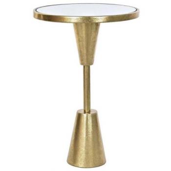 Mesa auxiliar DKD Home Decor Dorado Metal Espejo 40,5 x 40,5 x 60 cm