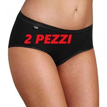 Sloggi Basic Midi 2P (1NF33) Slip para mujer, paquete de 2 unidades Negro 40