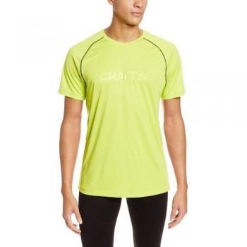 CRAFT Craft3hrun Active Tee Homme - Camiseta de running para hombre, color amarillo