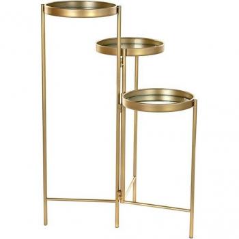 Estante metal espejo dorado 49,5 x 49,5 x 80 cm