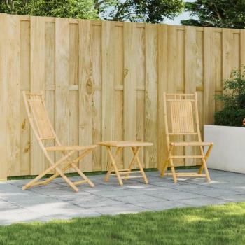 vidaXL Folding Garden Chairs 2 pcs 46x66x99 cm Bamboo