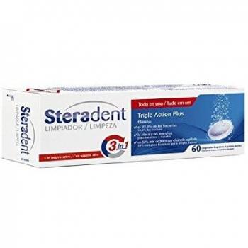 Steradent Triple Acción Plus Limpiador - 60 unidades