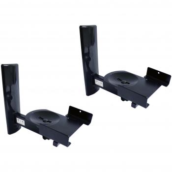 B-Tech BT77/S - Soporte de Pared basculante para Altavoz, Color Negro