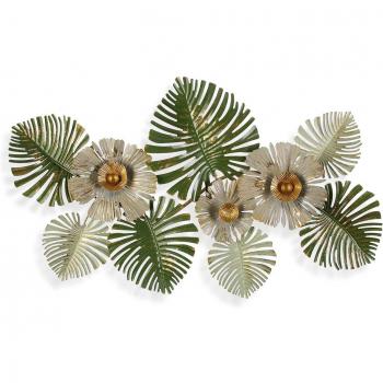 Decoración de Pared Versa Floral Multicolor 6,4 x 48,9 x 91,4 cm