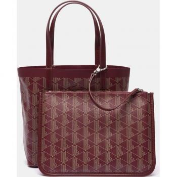 Bolso Tote Zely pequeño de lona revestida con monograma Lacoste