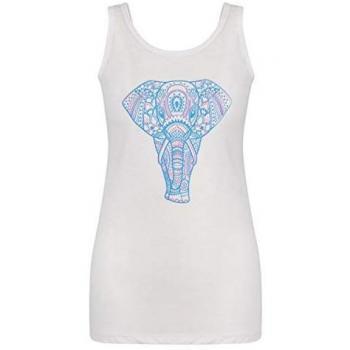 Dare 2b - Camiseta de Tirantes para Mujer, diseño de Elefante, Mujer, Color Blanco, tamaño M