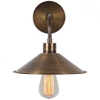 Aplique de pared WELLHOME, estructura de metal color vintage, dimensiones 24x36x25 cm, casquillo E27, potencia máxima 40W