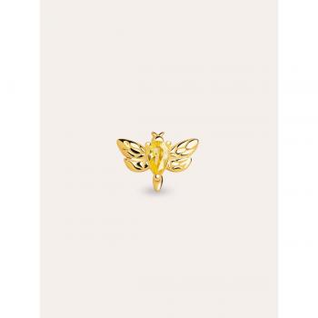 Pendiente Suelto Singularu Bug Bee - Elegante Pendiente en Plata de Ley 925 bañado en Oro de 18kt