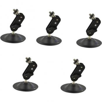 Soporte de Montaje en Pared para Cámara, Soporte de Monitor, Soportes para Altavoz Negro, Montaje de Techo Interior y Exterior, Soporte para Proyector - 5 Piezas