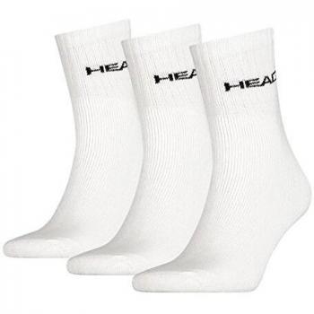 Head Short Crew 3P Calcetines, blanco, 35/38 para Hombre
