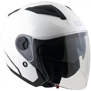 Casco Jet CGM Daytona para Motocicleta XS - Blanco - Con Visor Solar Integrado - Policarbonato - 1.3 Kg