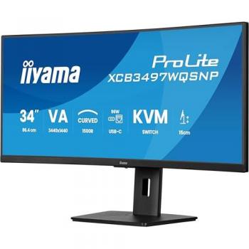 Monitor Curvo iiyama ProLite XCB3497WQSNP-B1 34 LED VA UltraWide QHD 120Hz Altavoces USB-C Ajustable en Altura