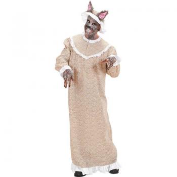 Widmann Disfraz de Abuela Lobo en Bata de Caperucita para hombre
