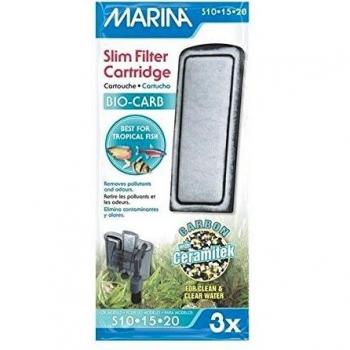 Marina Slim Filter Carbon Plus Cartucho de cerámica, 9 Unidades