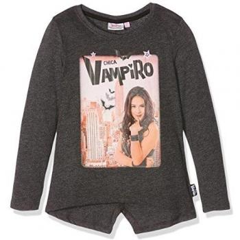 Chica Vampiro Chicas Camiseta mangas largas - Gris - 164