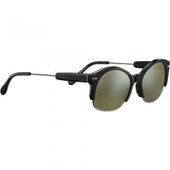 Serengeti Unisex Semi-Rimless Sunglasses SS529002 53 with Polarized Green Lenses