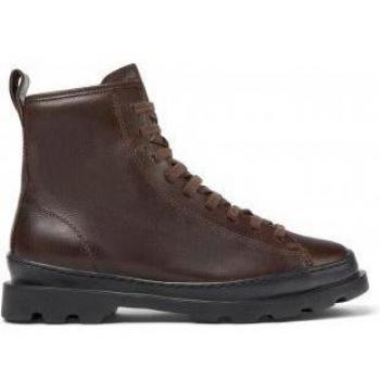 Camper Women's Brutus Ankle Boots - Burgundy Smooth Leather with Contrast Sole