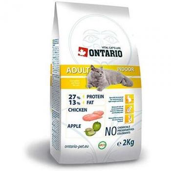 Ontario Cat Pienso Gatos Adultos Premium - Adult Indoor - 2kg