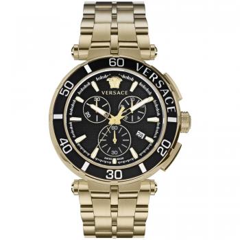 Versace Greca Chrono Men's Watch - Yellow - Size: ONE SIZE