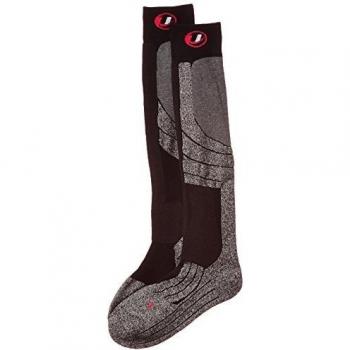 Ultrasport Downhill Calcetines de esquí, Unisex, Negro/Gris, 36-39