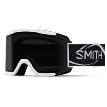 Máscara de Esquí Smith Squad con lente ChromaPop Sun Black, color negro y blanco