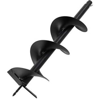 vidaXL Barrena Jardín Broca Espiral Acero Taladro Tierra Perforador Suelo Ahoyador Excavador Jardinería Herramienta Ahoyadora Plantar Sembrar 200 mm