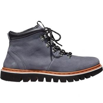 Botines 1414 NOBUCK-W BLUE FOG/ TORONTO - Botas unisex de piel con cierre de cordones en color azul niebla