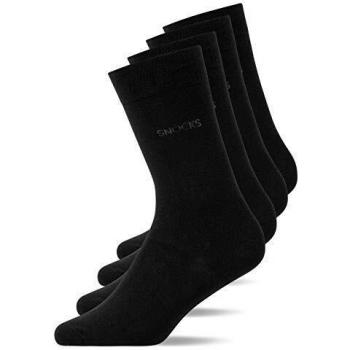 Calcetines de Negocios SNOCKS para Hombre (4 Pares) - Diseño Elegante - Perfecta Ajuste - Ideal para Trabajo y Uso Diario - Hechos de Algodón Orgánico y Poliéster Reciclado